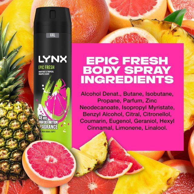 Lynx Epic Fresh Body Spray   250ml