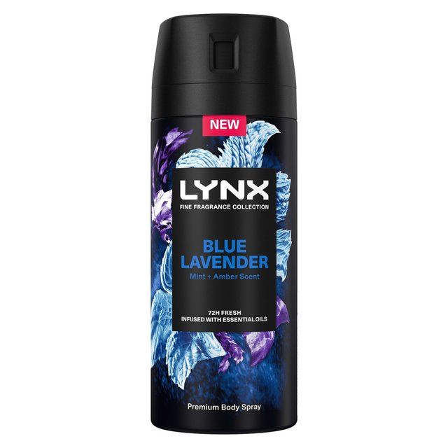 Lynx Fine Fragrance Collection פרימיום דאודורנט ספריי גוף לבנדר כחול 150 מ"ל