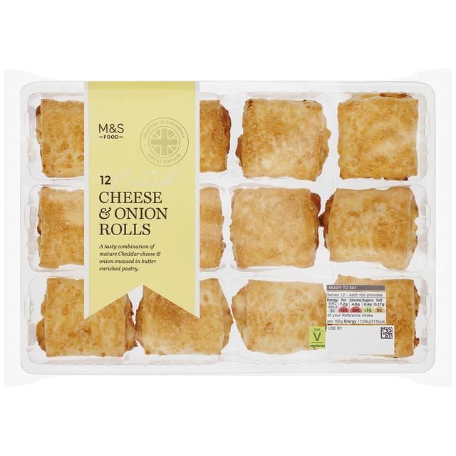 M&amp;amp;S 12 Cheese &amp;amp; Onion Rolls   300g