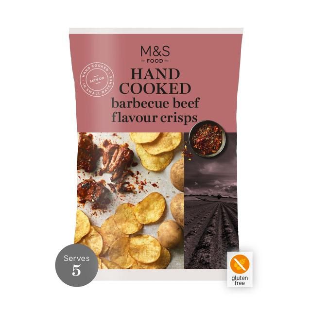 M&amp;amp;S Barbecue Beef Flavour Hand Cooked Crisps   150g