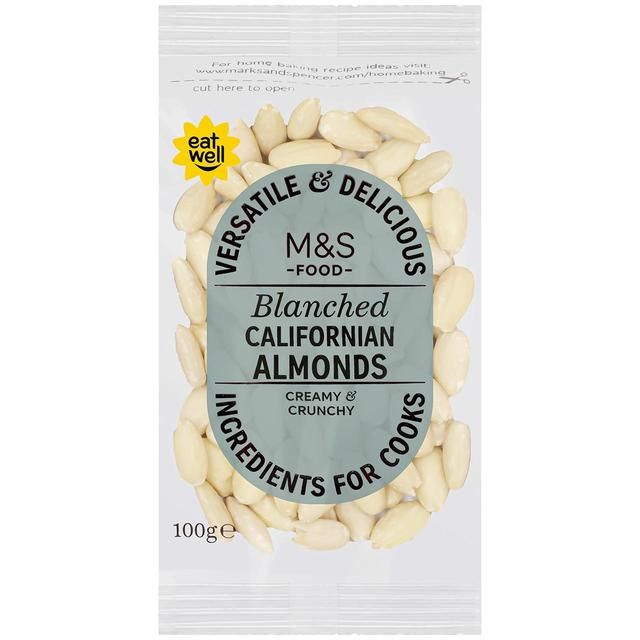 M&S blancherte californiske mandler 100g
