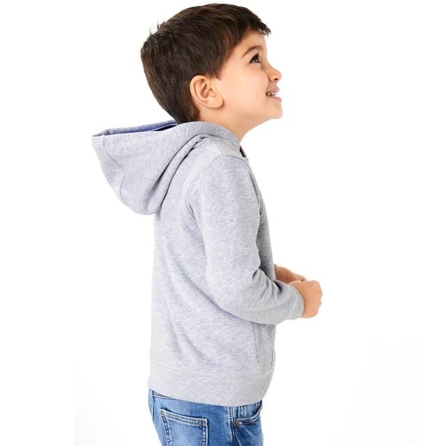 M&amp;amp;S Boys Pullover Hoodie Grey 2-3 Years