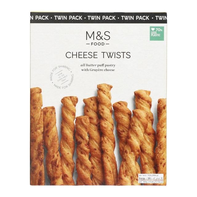 M&amp;amp;S Cheese Twists Twin Pack   250g