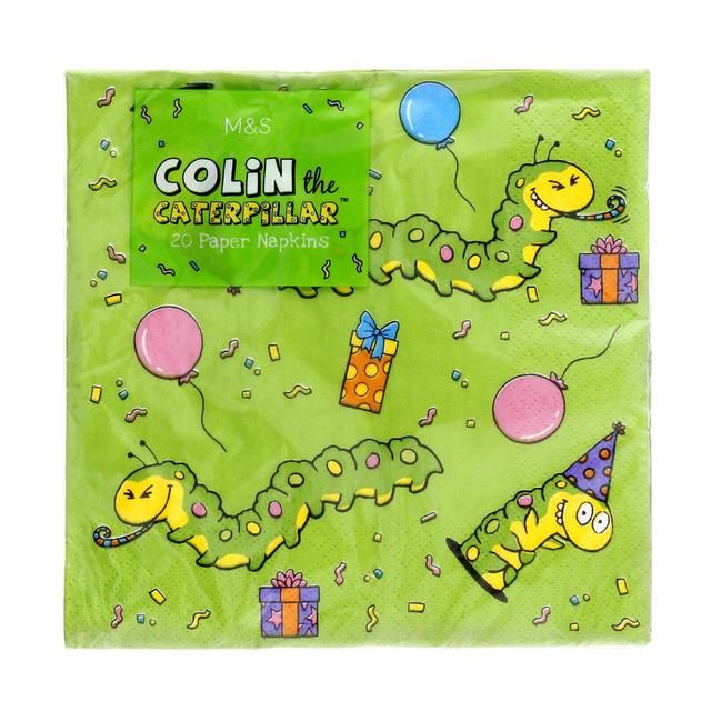 M&amp;amp;S Colin &amp;amp; Connie Caterpillars Napkins   20 per pack