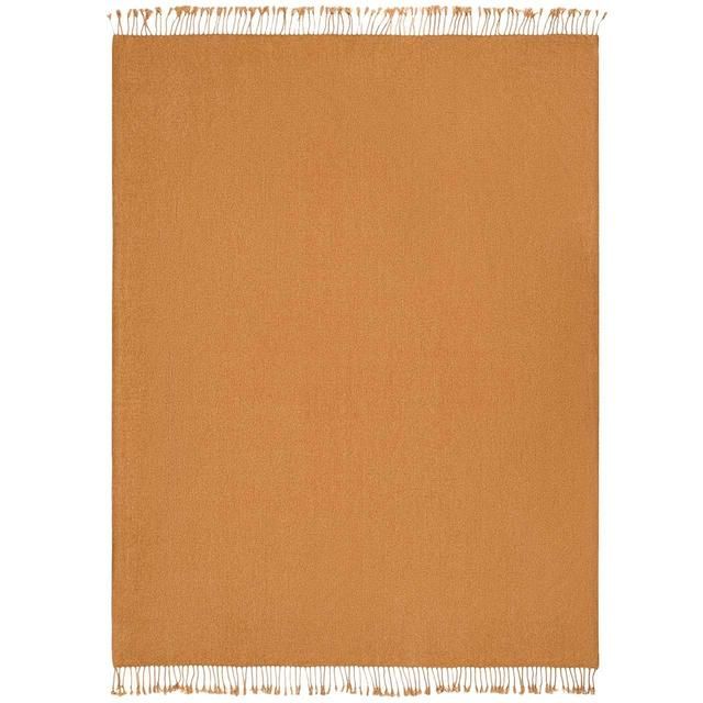 M&amp;amp;S Collection Chenille Plain Throw One Size Caramel
