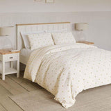 M&amp;amp;S Cotton Blend Bee Striped Bedding Set Super King Ochre