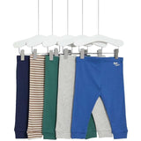 M&amp;amp;S Cotton Leggings 5 Pack 0 Months-3 Years Navy
