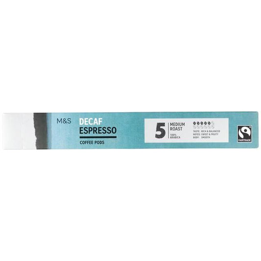 M&S Fairtrade Decaf Coffee Pods   10 per pack