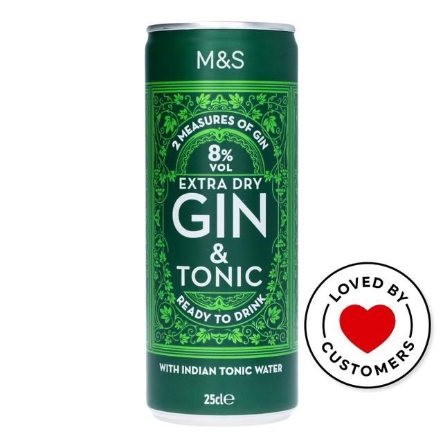 M&amp;amp;S Gin &amp;amp; Tonic   250ml