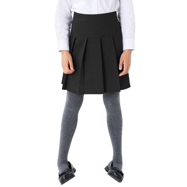 M&amp;amp;S Girls 2pk Black Crease Resistant School Skirts 4-14 Years