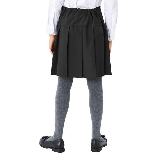 M&amp;amp;S Girls 2pk Black Crease Resistant School Skirts 4-14 Years