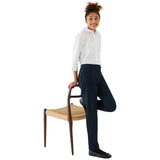 M&amp;amp;S Girls 2pk Skinny Leg Trousers 3-14Y Navy