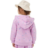 M&amp;amp;S Girls Cotton Rich Zip Hoodie 2-7 Years Pink