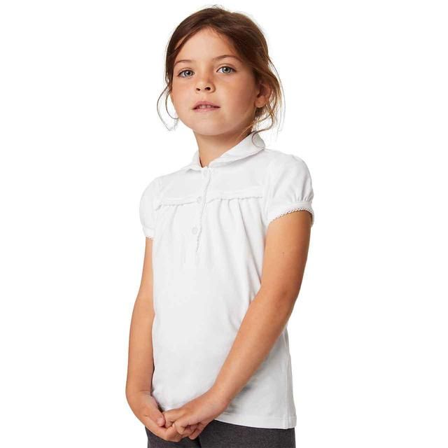 M&amp;amp;S Girls Regular School Polo 3-13 Years White