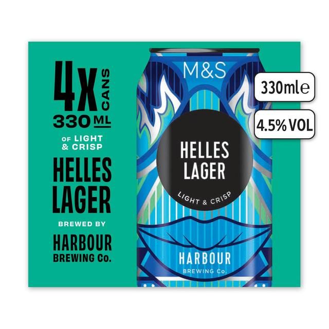 M&amp;amp;S Helles Lager   4 x 330ml