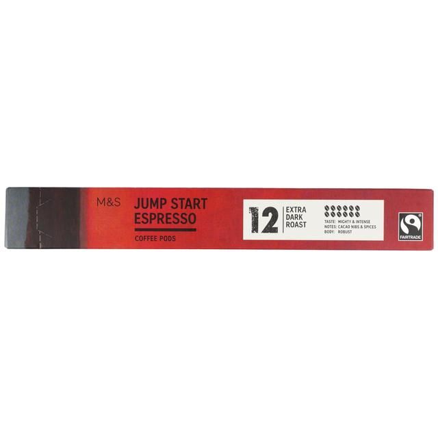 M&amp;amp;S Jump Start Espresso Coffee Pods   12 x 5g
