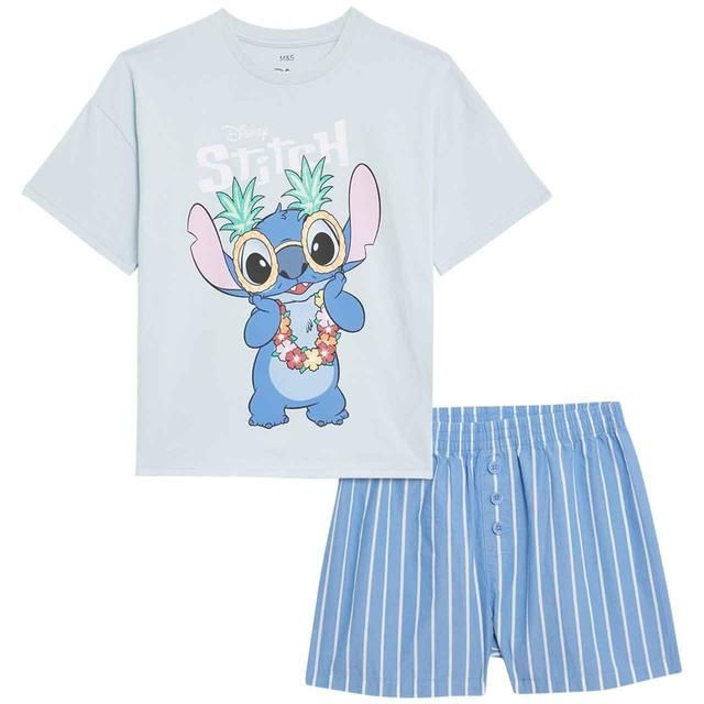 M&amp;amp;S Lilo and Stitch Shorties 7-12 Years Ivory