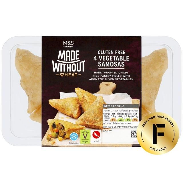 M&amp;amp;S Made Without 4 Vegetable Samosas   108g