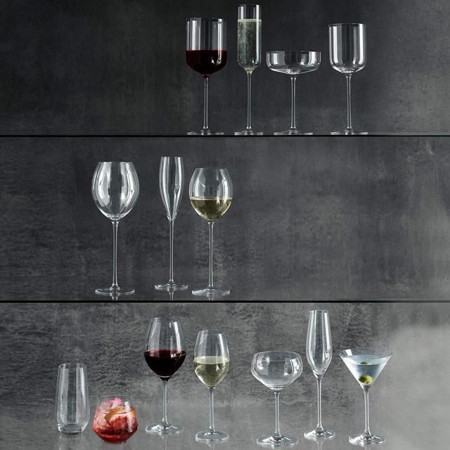 M&amp;amp;S Maxim Crystal Champagne Saucers 380ml   4 per pack