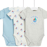 M&amp;amp;S Nautical Bodysuits Newborn-3 Years Ecru