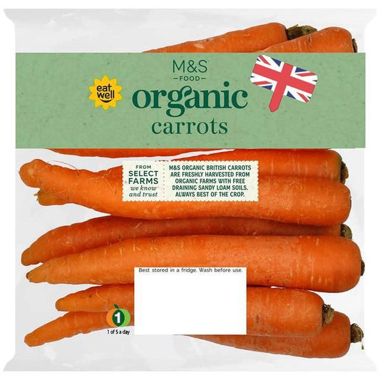 M&S Organic Carrots   550g