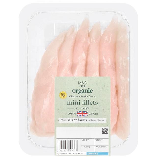 M&amp;amp;S Organic Free Range Mini Chicken Fillets   Typically: 275g