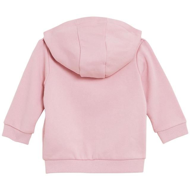 M&amp;amp;S Pink Cotton Zip Through Plain Hoody 0-3 Years