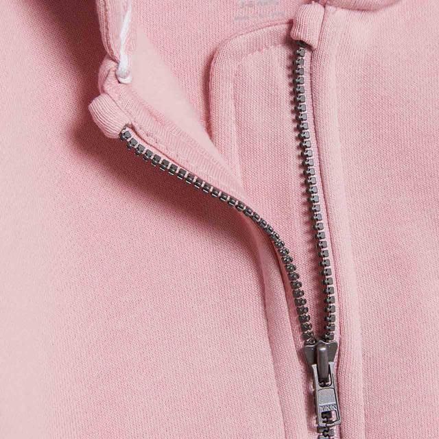 M&amp;amp;S Pink Cotton Zip Through Plain Hoody 0-3 Years