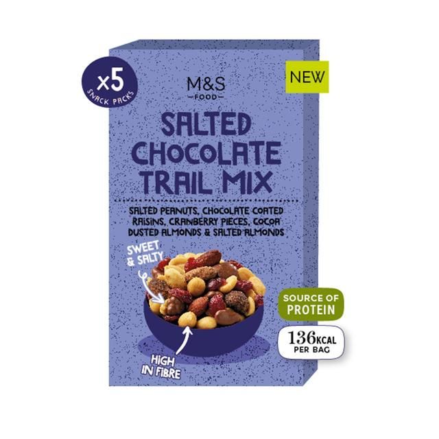 M&amp;amp;S Salted Chocolate Trail Mix   5 x 25g