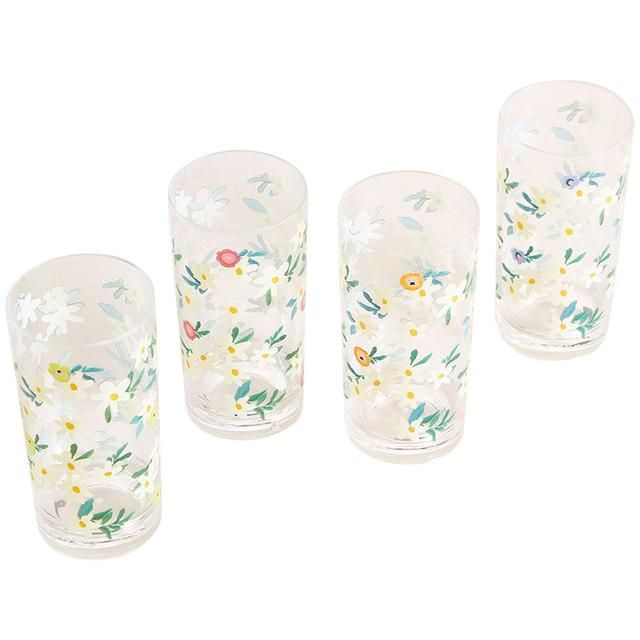 M&amp;amp;S Set of 4 Floral Picnic Highballs   4 per pack