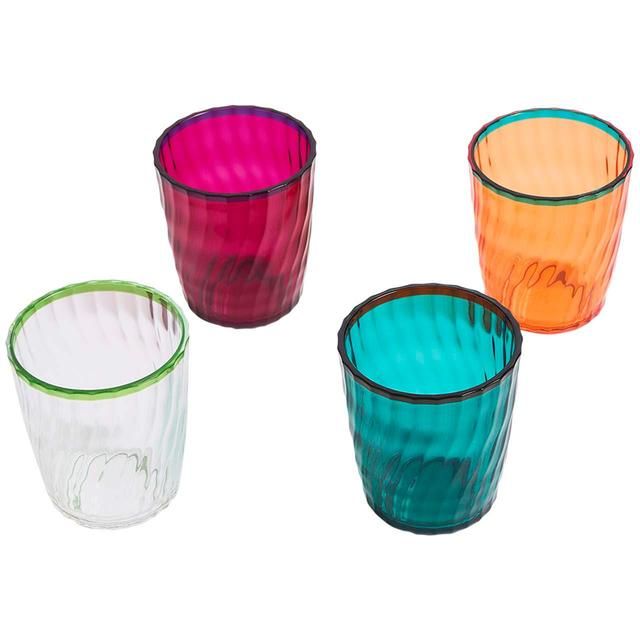 M&S készlet 4 db Ikat Brights Two Tone pohárból 4 db csomagonként