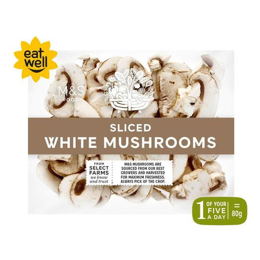 M&S Sliced White Mushrooms   225g