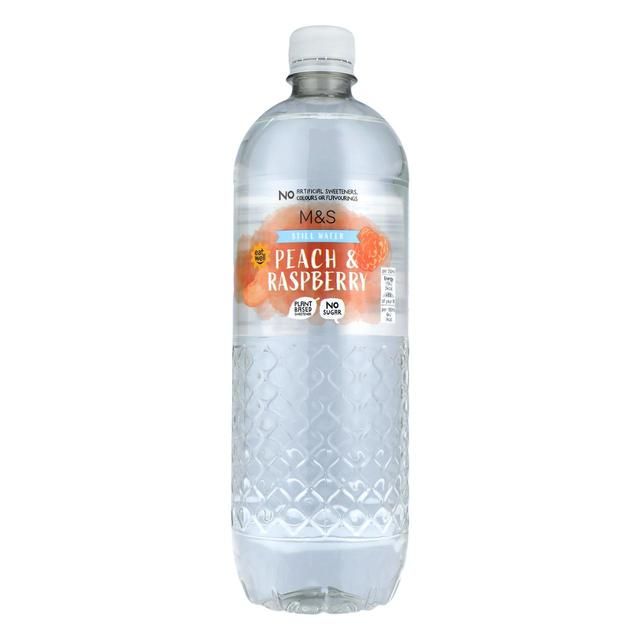 M&amp;amp;S Still Peach &amp;amp; Raspberry Water   1L