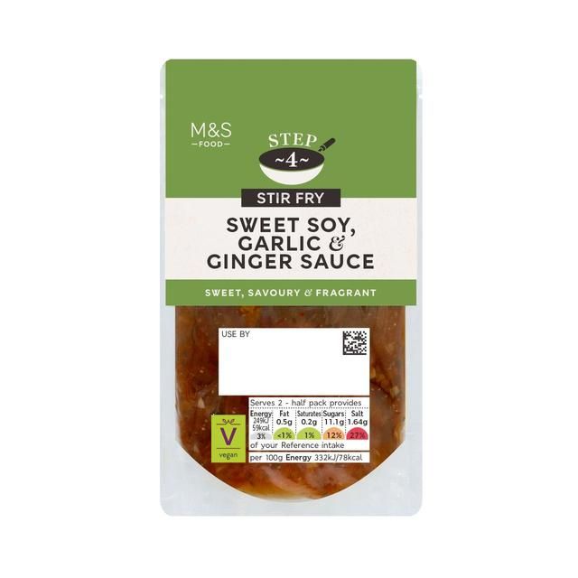 M&amp;S søt soya hvitløk &amp; Ingefærsaus 150 g