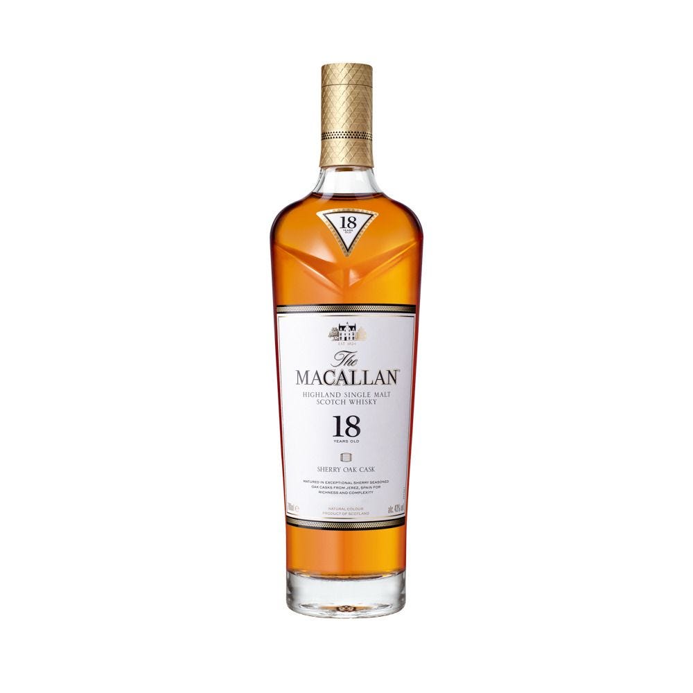 Macallan Sherry Oak 18 Year Old single malt 70cl - British product