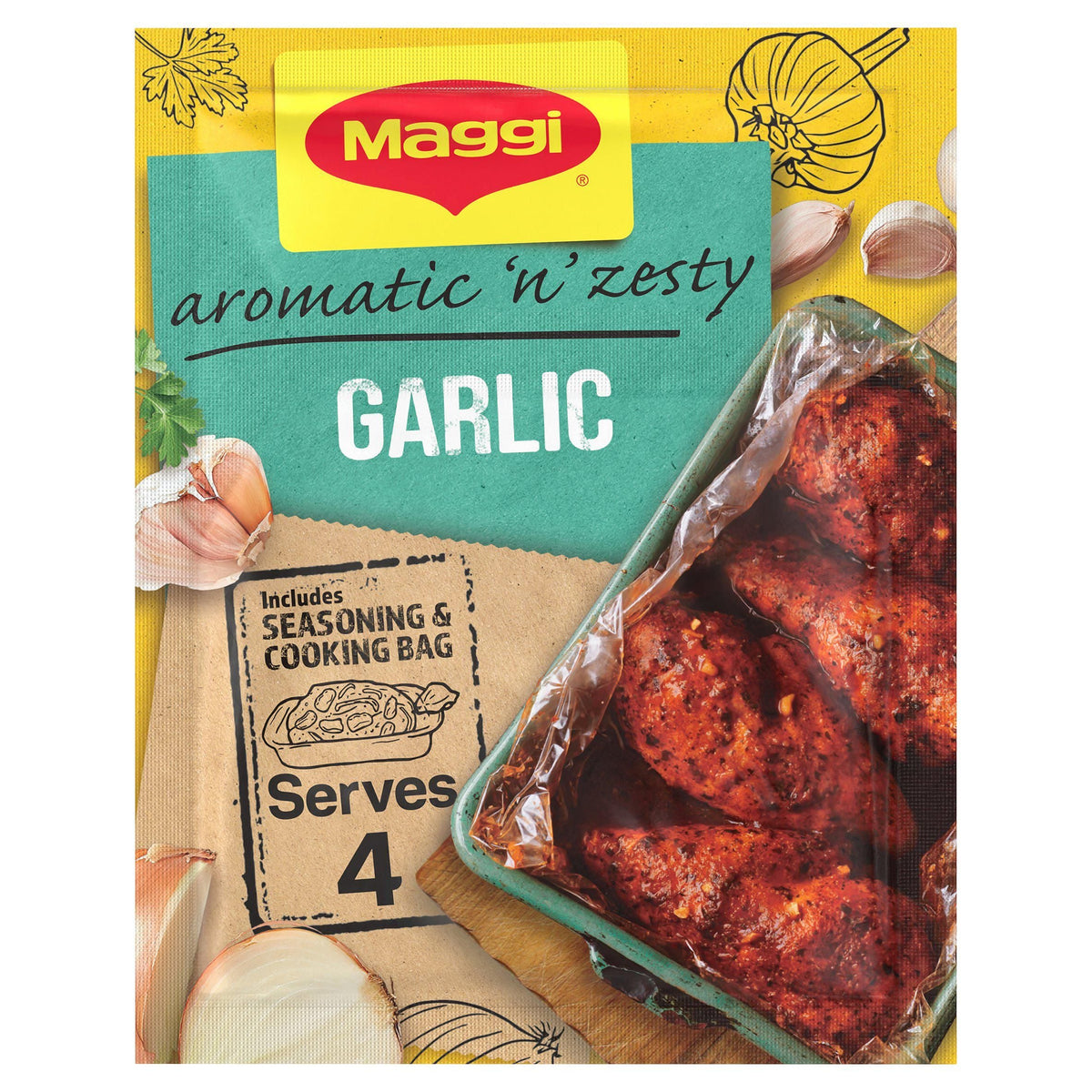Maggi So Juicy Aromatic &amp;amp; Zesty Garlic Chicken Herbs &amp;amp; Spices Recipe Mix