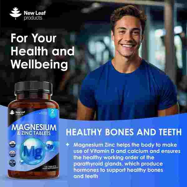 Magnesium Supplement 516mg with Zinc - 120s High Strength