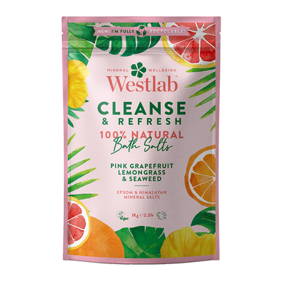 Holland & Barrett Cleansing Epsom and Himalayan Bathing Salts with Lemongrass and Seaweed 1kg- Buy online at McGrocer