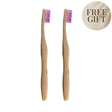Dr Botanicals Bamboo Toothbrush Purple Duo Pack