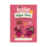 Kallo Beetroot Three Seeds Veggie Thins 100g