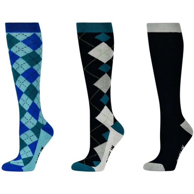 Superdrug Dublin Adult Highlands Checked High Riding Socks (عبوة من 3) - اشترِ عبر الإنترنت من McGrocer