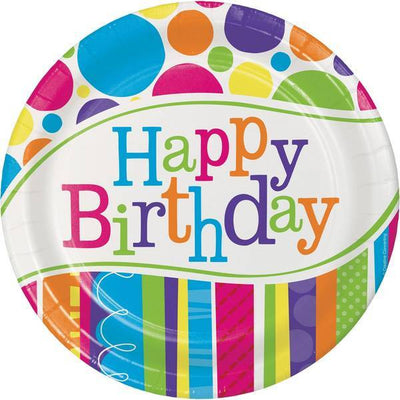 Superdrug Creative Party Bright & Bold Birthday Plates (Pack of 8)- Buy online at McGrocer