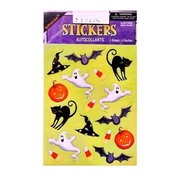 Amscan Halloween-Aufkleberbogen (4er-Pack)