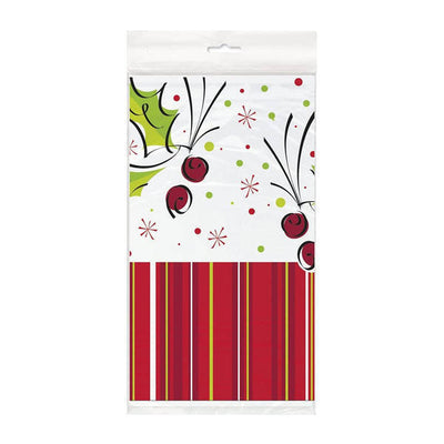 Superdrug Unique Party Holly Pop Plastic Holiday Tablecloth- Buy online at McGrocer