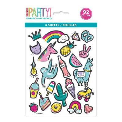 Superdrug Feuille d'autocollants Unique Party Choses Préférées Anniversaire - Acheter en ligne sur McGrocer