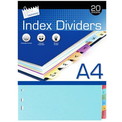 Superdrug Just Stationery 20 A-Z A4 Paper Index Dividers - اشتري أونلاين من McGrocer