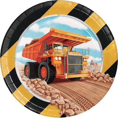 Creative Party Big Construction Dessert Plate (Pack of 8)