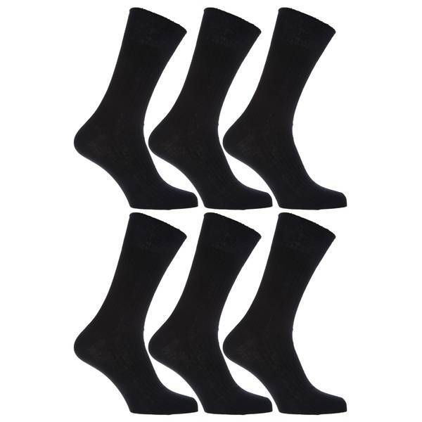 Herrensocken aus 100% Baumwolle (6er-Pack) (UK Schuhgröße 6-11)