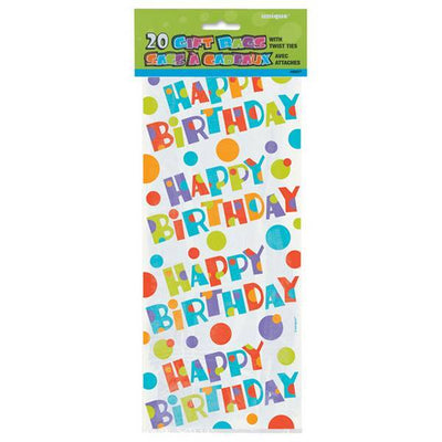 Superdrug Unique Party Bubbly Birthday Cello Bags (Pack Of 20)- Buy online at McGrocer