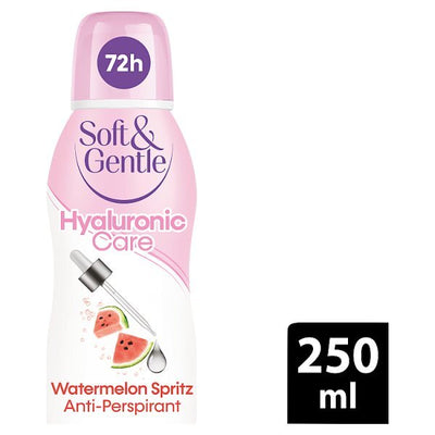 Superdrug Soft &Gentle Hyaluronic Care 72H Deodorant Watermelon Spritz- Buy online at McGrocer